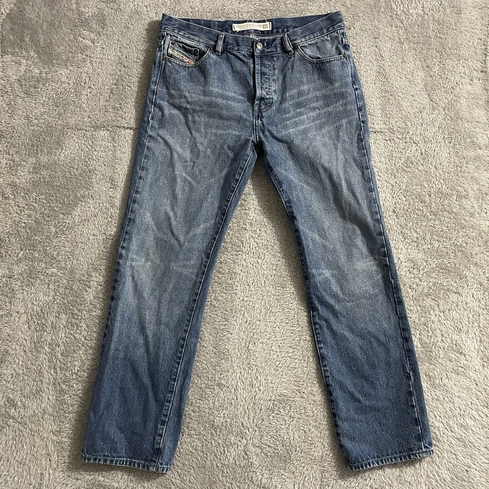 Diesel Industry Jeans Mens 34x32 Kulter Bootcut Blue Denim Medium Wash Mid Rise